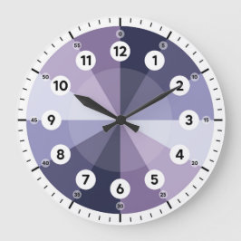 Lernuhr - Gesprächszeit - Lila Stunden Große Wanduhr