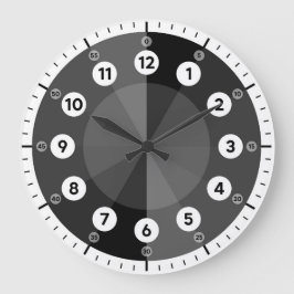 Lernuhr - Gesprächszeit - Schwarz Mitternacht Große Wanduhr