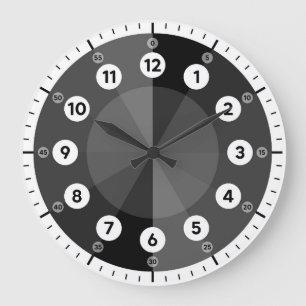 Lernuhr - Gesprächszeit - Schwarz Mitternacht Große Wanduhr