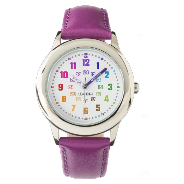  Lernuhr Kinderuhr Schulanfangsgeschenk Armbanduhr (Vorderseite)