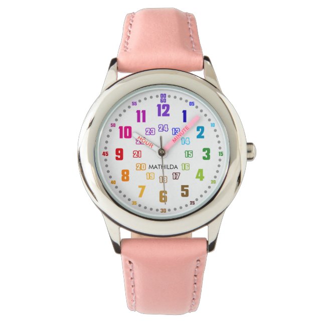  Lernuhr Kinderuhr Schulanfangsgeschenk Armbanduhr (Vorderseite)