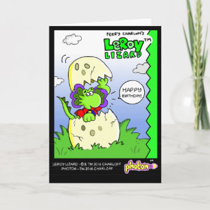 LeRoy Lizard Bonne Carte de voeux d'anniversaire