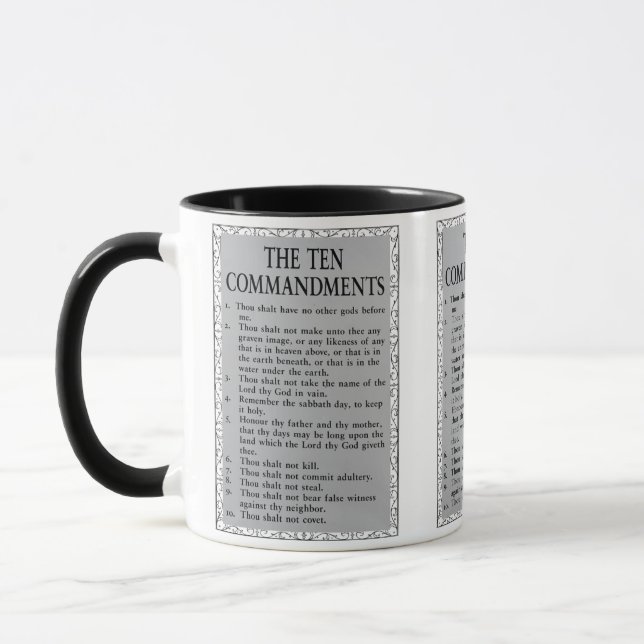 Les 10 Commandements Mug À Deux Tons (Gauche)