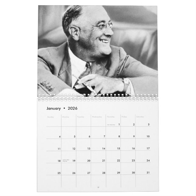Les 12 Présidents Democratic calendrier (Jan 2026)