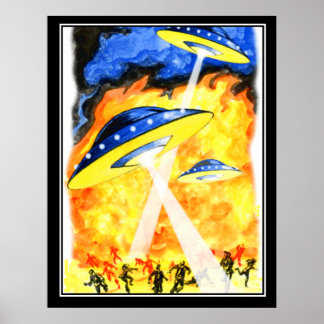 Les 2 mondes Impression rétro vintage