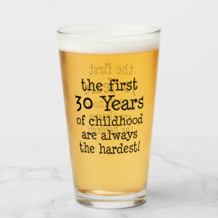 Les 30 premières années du verre d'anniversaire
