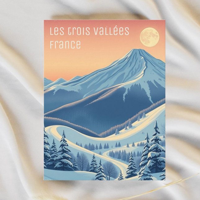 Les 3 trois Vallées Frankreich Skiurlaub Postcard Postkarte (Von Creator hochgeladen)