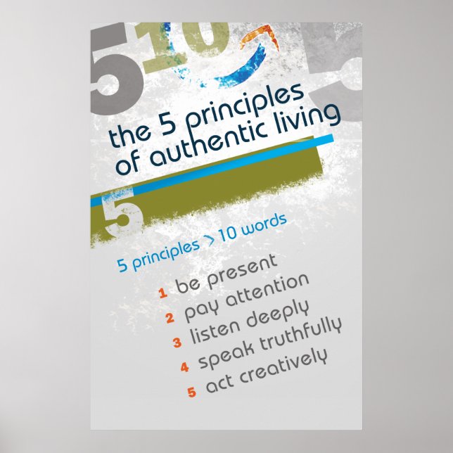 Les 5 principes de la vie authentique - Poster (Devant)