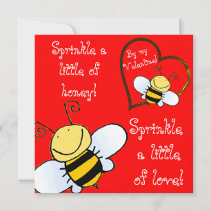 Les Abeilles mignonnes Soyez Ma Carte Rouge Valent