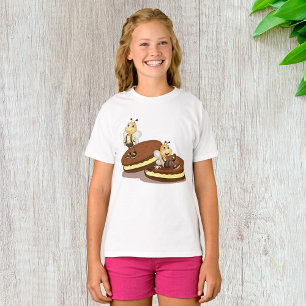 Les Abeilles Sur Deux Biscuits Filles T-shirt