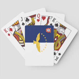 Les Açores - cartes de jeu de drapeau