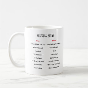 Les affaires parlent la tasse de traducteur