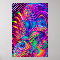 Les affiches d'art mural psychédélique sont Super 
