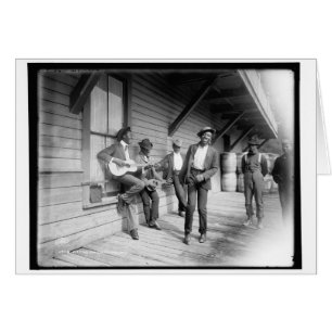 Les Afro-Américains attendent le bateau c1902