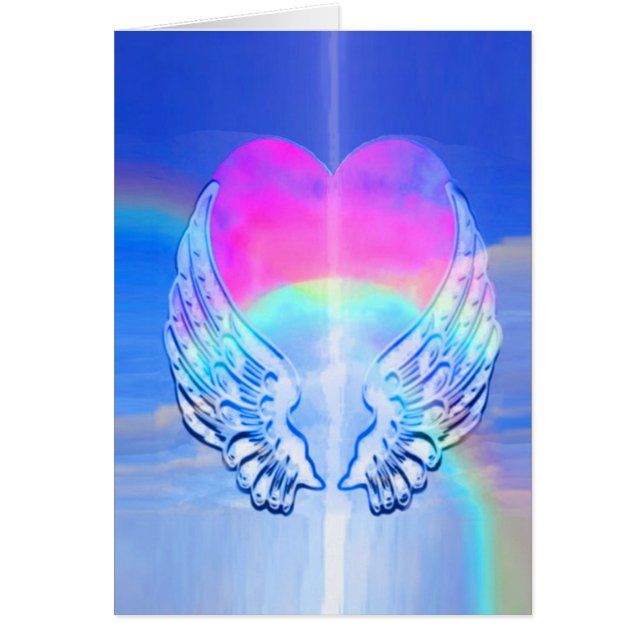 Les Ailes d'Ange enveloppées dans un coeur (Devant)