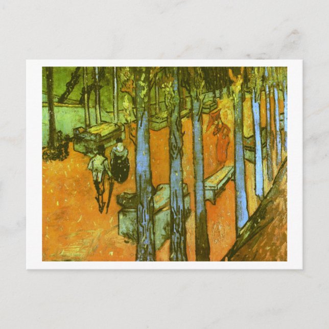 Les Alyscamps: Autumn Leaves, Vincent Van Gogh Postkarte (Vorderseite)