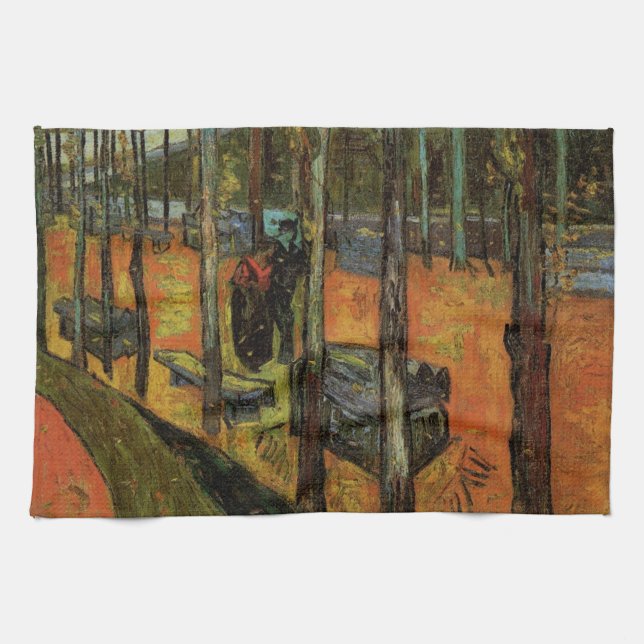 Les Alyscamps (Friedhof) von Vincent van Gogh Geschirrtuch (Horizontal)