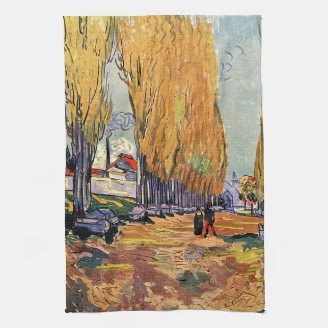 Les Alyscamps (Friedhof) von Vincent van Gogh Geschirrtuch (Vertikal)