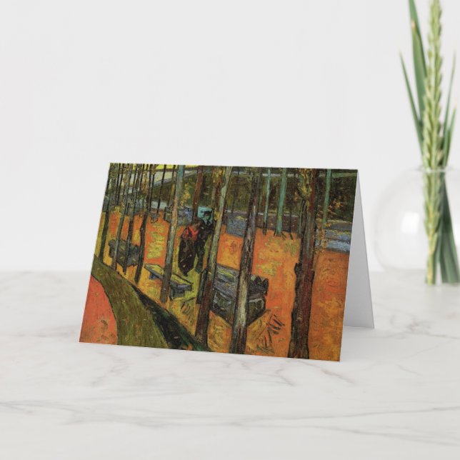 Les Alyscamps (Friedhof) von Vincent van Gogh Karte (Vorderseite)
