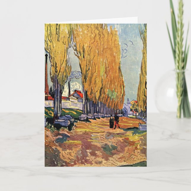 Les Alyscamps (Friedhof) von Vincent van Gogh Karte (Vorderseite)