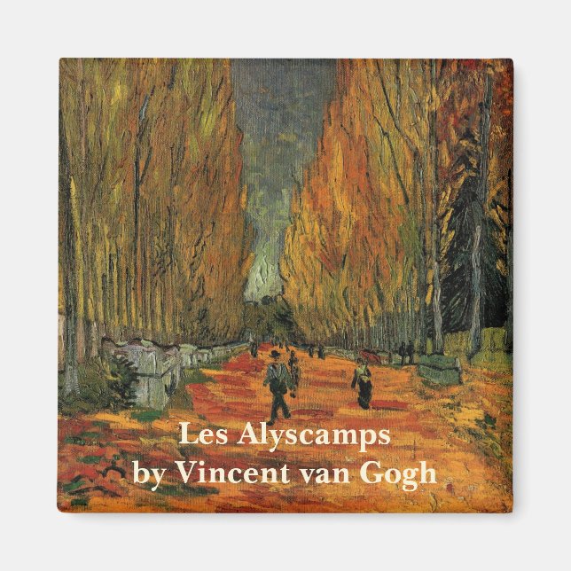 Les Alyscamps (Friedhof) von Vincent van Gogh Magnet (Vorne)