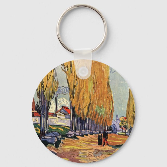 Les Alyscamps (Friedhof) von Vincent van Gogh Schlüsselanhänger (Vorderseite)