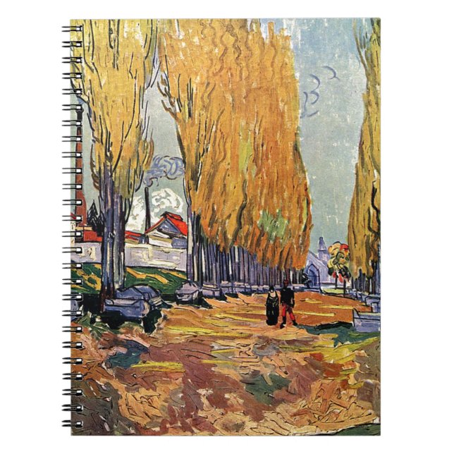 Les Alyscamps von Van Gogh. Herbstlandschaft Notizblock (Vorderseite)