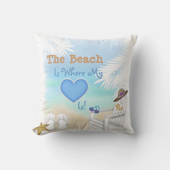 Les amants de plage perfectionnent le coussin de (Recto)