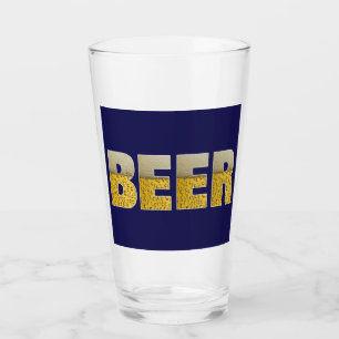 Les amateurs de bière d'or bleu Boire du verre
