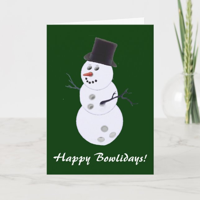 Les amateurs de bowling Cartes de Noël (Devant)
