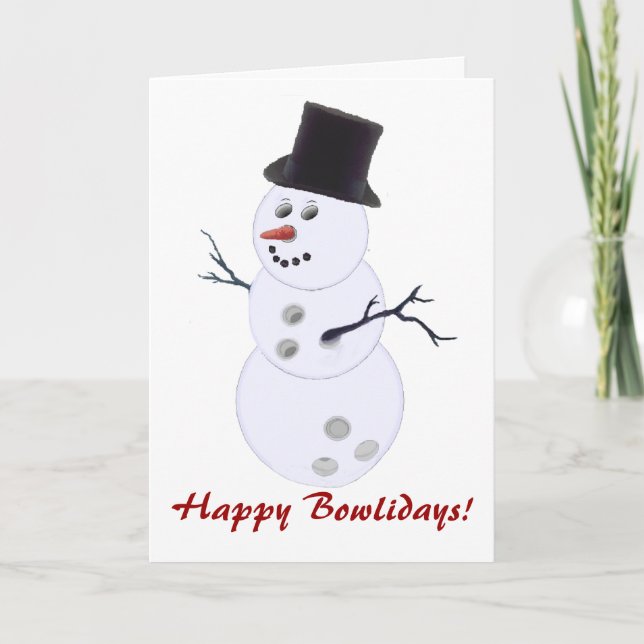 Les amateurs de bowling Cartes de Noël (Devant)
