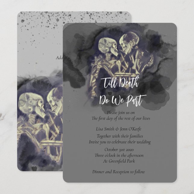 Les amateurs de squelette les invitations de maria (Devant / Derrière)