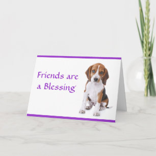Les amis sont une carte de Chien Chien Beagle Béné