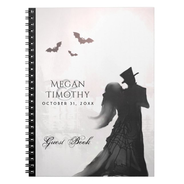 Les amoureux d'Halloween Livre d'invité de Silhoue (Devant)