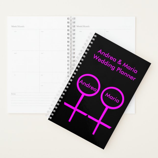Les amoureux lesbiennes Wedding planner personnali (Devant avec enveloppe)