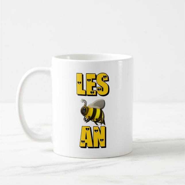 LES 🐝 AN (Lesbenstolz) Kaffeetasse (Links)