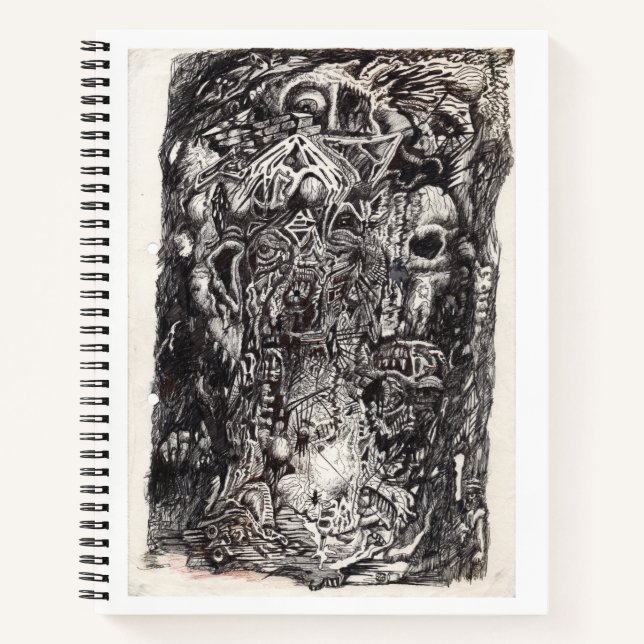 Les Anciens, dessin à l'encre Cahier (Devant)