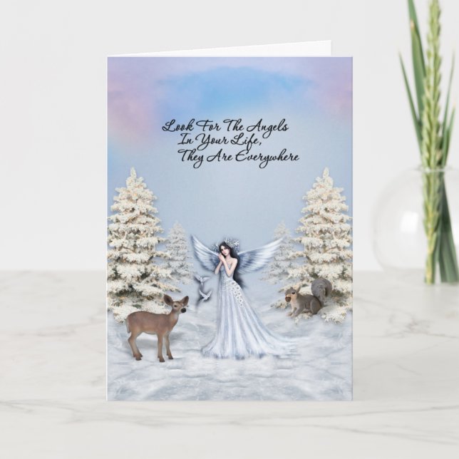 Les anges sont partout carte de voeux (Devant)