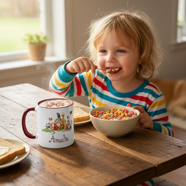Les animaux de l'enfant personnalisé Mug (Créateur téléchargé)