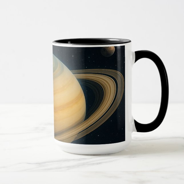 "Les anneaux de Saturne - Mug cosmique" (Droite)