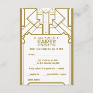les années 1920 Gatsby RSVP