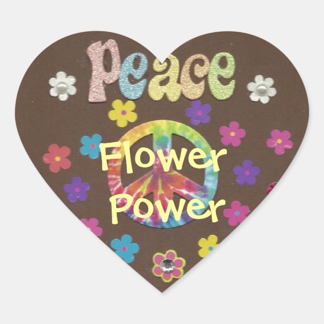 Les années 1960 : autocollant Flower Power (Devant)
