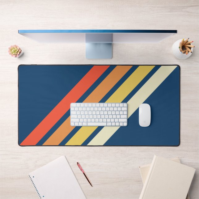 Les années 70 coloré 80s Retro Stripes (Bureau 1)