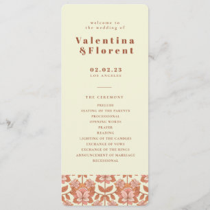 les années 70 programme de mariage orange inspiré 