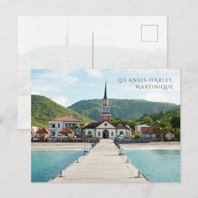 Les Anses-d'Arlet Martinique Scenic Coastal Postkarte (Vorne/Hinten)