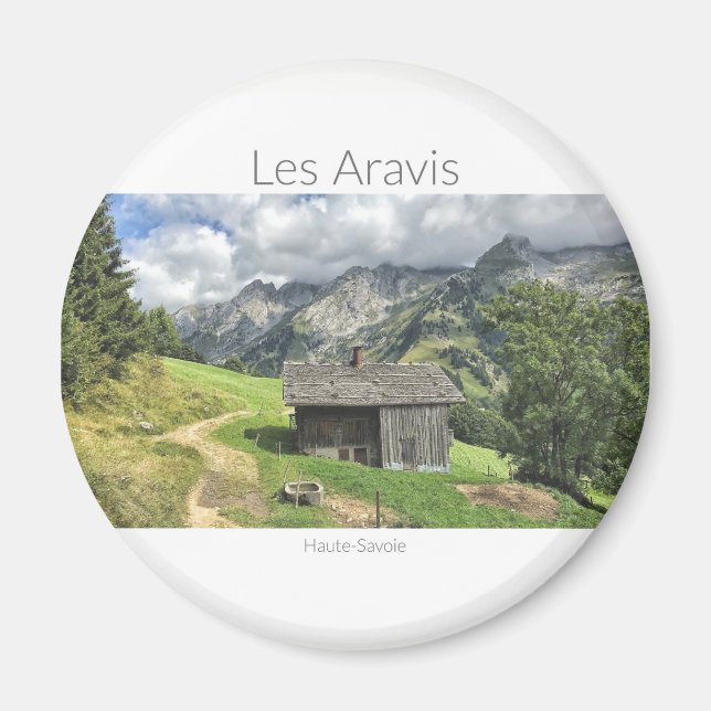 Les Aravis, Haute-Savoie Round Magnet (Vorne)