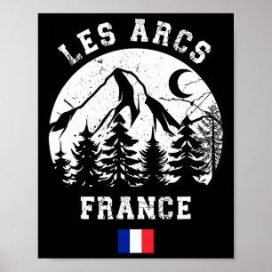 Les Arcs Frankreich Alpen Skigebiet Alpen Poster