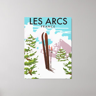 Les Arcs Frankreich Reise Skifahren Leinwanddruck