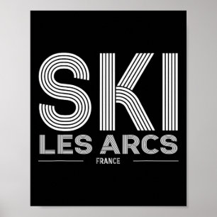 Les Arcs Ski Resort Frankreich Alpen Französischer Poster