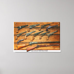 Les armes du far west sur toile tendue